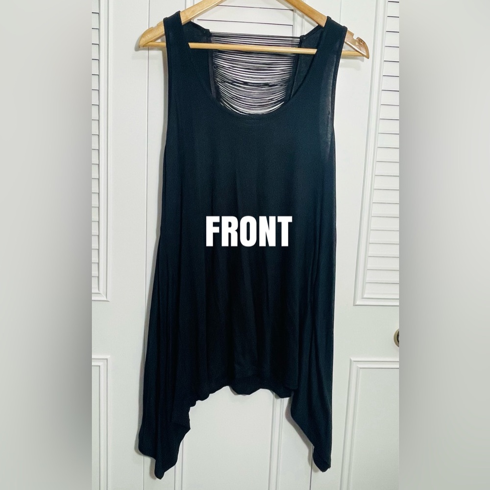 Deca e vous a nous top line women's black top size   3 ( L)